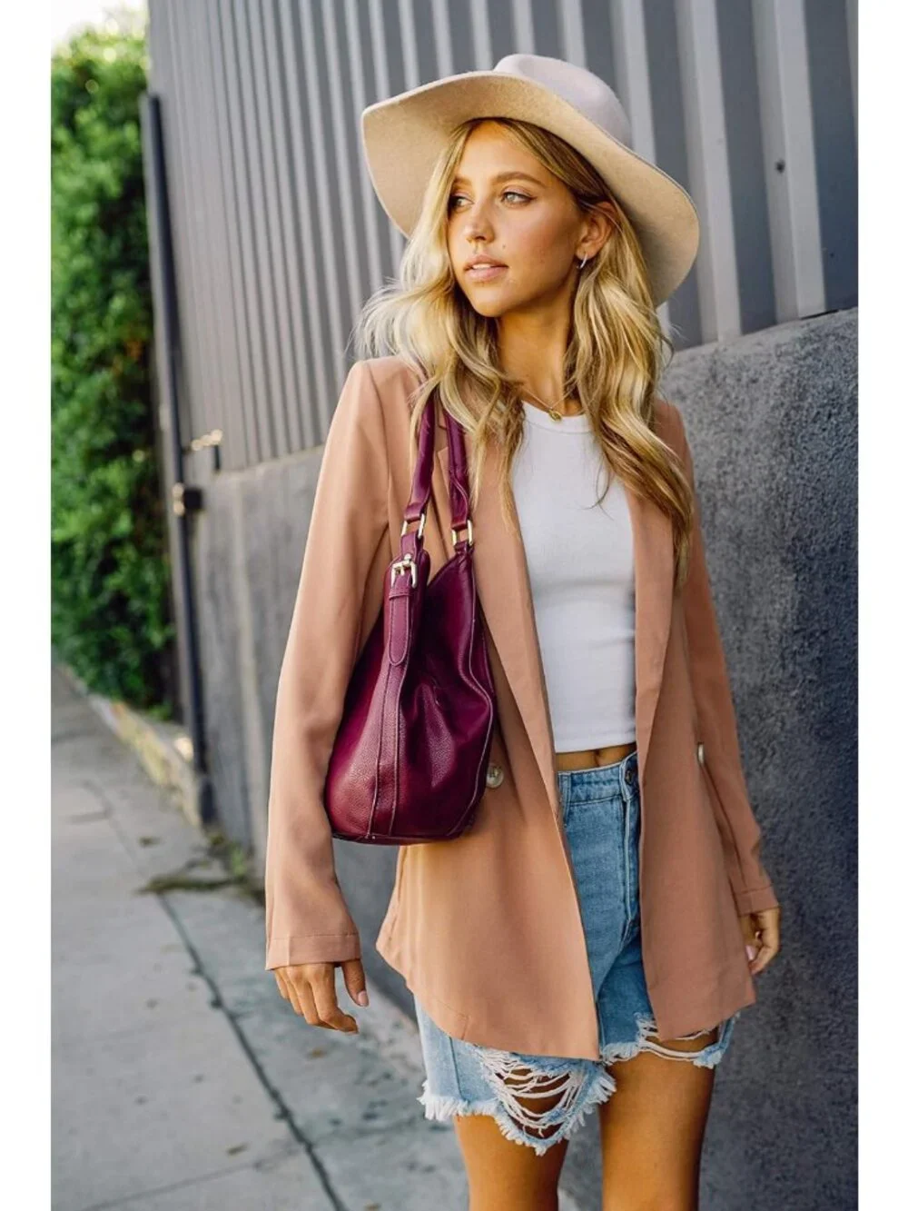 Stylish Lightweight Medium Hobo Bag - 3 Compartment Faux Leather Tote Handbag